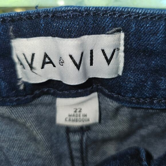 Ava and Viv Dark Wash Denim Wide Leg Trouser Size 22 - Picture 7 of 7